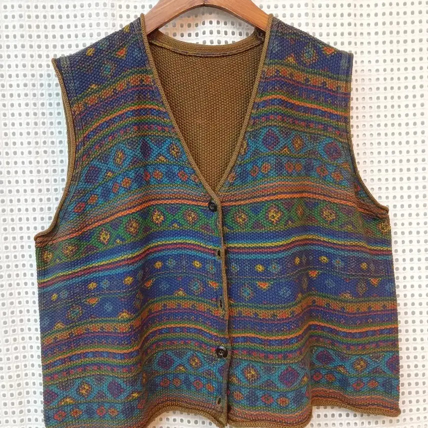[BUNJANG] Pattern Knit Vest / 패턴 니트 조끼 free