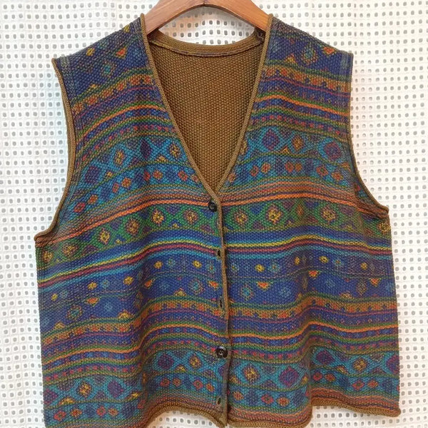 [BUNJANG] Pattern Knit Vest / 패턴 니트 조끼 free