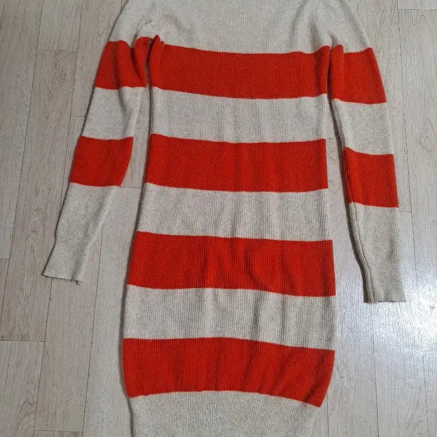 [BUNJANG] Striped Knit Long Dress / 니트 롱 원피스