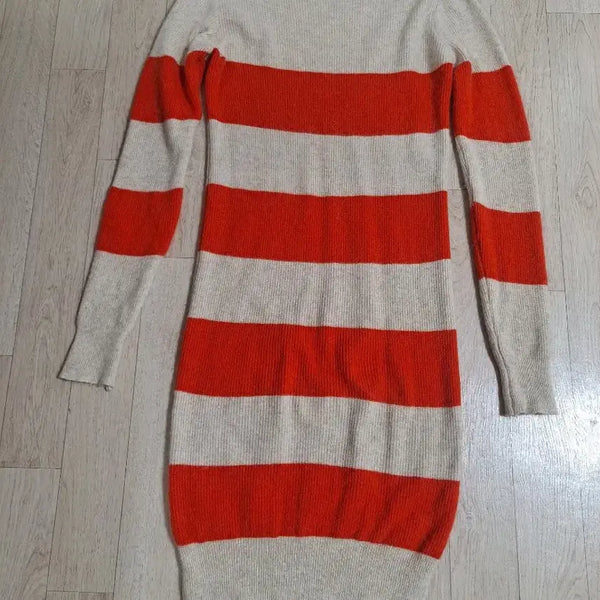 [BUNJANG] Striped Knit Long Dress / 니트 롱 원피스