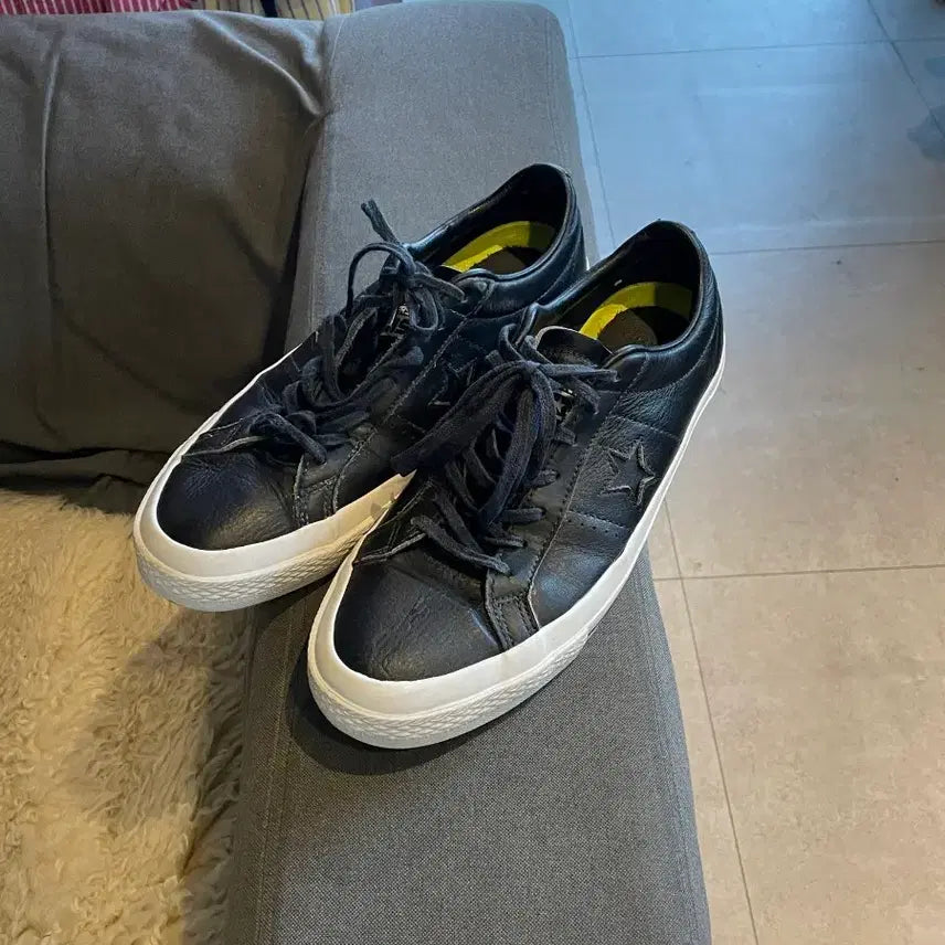 [BUNJANG] Converse One Star Pro Leather Black Sneakers / 컨버스 원스타 프로 레더 블랙 스니커즈
