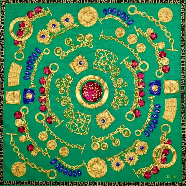 [BUNJANG] Celine Petit Scarf Silk Scarf / 셀린느 손수건  쁘띠 스카프