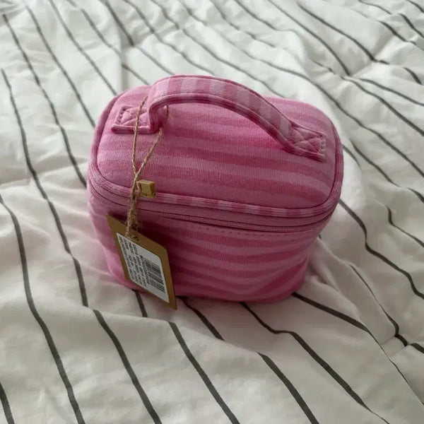 [BUNJANG] Brandy Melville Pink Stripe Pouch / 브랜디멜빌 핑크스트라이프 파우치