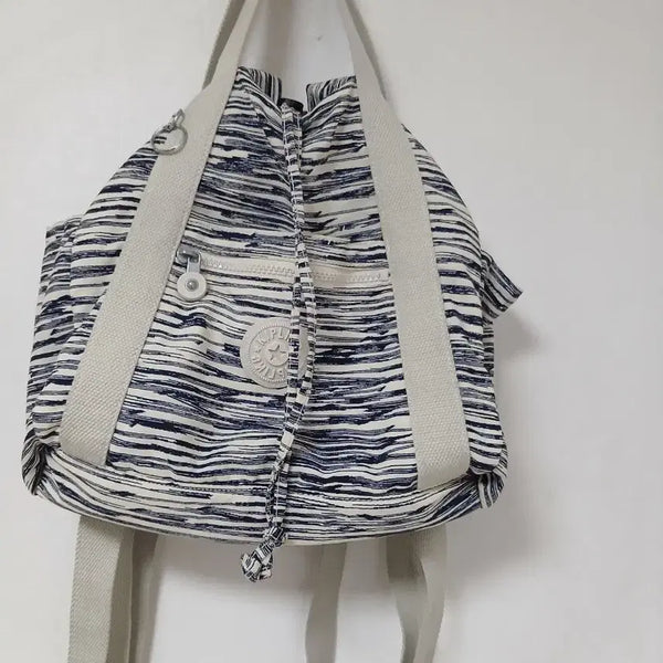 [BUNJANG] Kipling Navy Stripe Backpack / 키플링 백팩 네이비 스트라이프 30  29