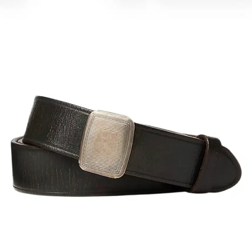 [BUNJANG] RRL (Double RL) Vincent Leather Belt Black / RRL 더블알엘 빈센스 레더 벨트 블랙 34