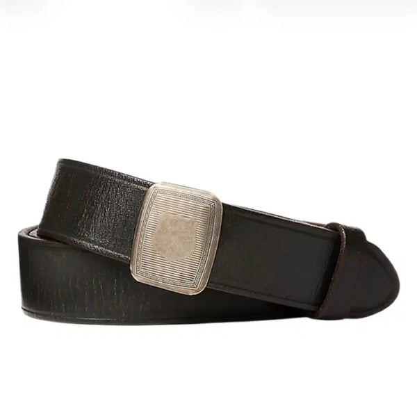 [BUNJANG] RRL (Double RL) Vincent Leather Belt Black / RRL 더블알엘 빈센스 레더 벨트 블랙 34
