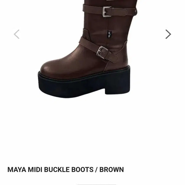 [BUNJANG] Ason Maya Midi Buckle Boots / 애즈온 ason 마야 미디 버클 부츠