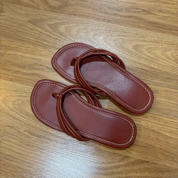 [BUNJANG] Brown Flip-Flop Sandals / 브라운 쪼리 샌들