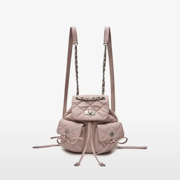 [BUNJANG] Matinkim Double Pocket Quilting Mini Backpack Pink / 새상품 / 마뗑킴 더블포켓 퀼팅 미니 백팩 핑크