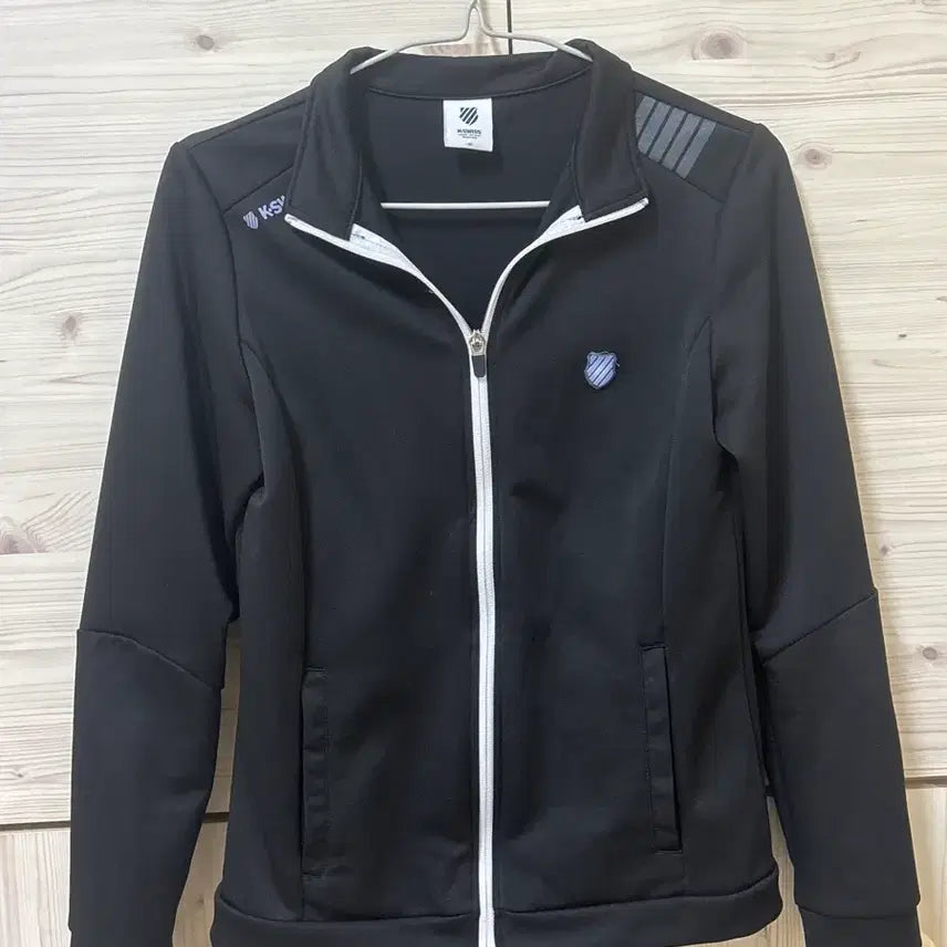 [BUNJANG] K-Swiss Black Full-Zip Training Jersey / K-SWISS 블랙 집업 트레이닝 져지