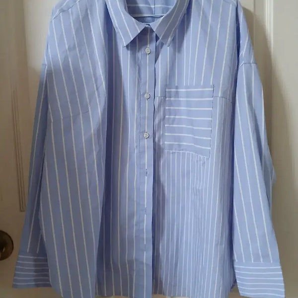 [BUNJANG] Danielle Estee Striped Shirt / 다니엘   에스떼  스트라이프 셔츠