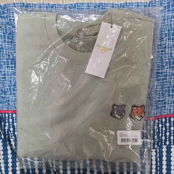 [BUNJANG] Maison Kitsuné Double Fox Patch Sweatshirt Olive L / 메종키츠네 더블폭스 패치 맨투맨 올리브L