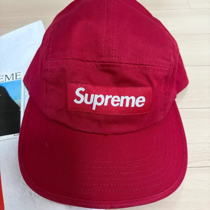 [BUNJANG] Supreme Washed Chino Twill Camp Cap Red / 새상품) 슈프림 워시드 치노 트윌 캠프캡 레드 supreme