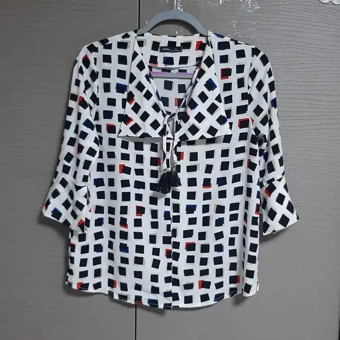 [BUNJANG] S.tailor Square Pattern Hidden Shirt / S.tailor 사각 패턴 히든셔츠(66~66반)