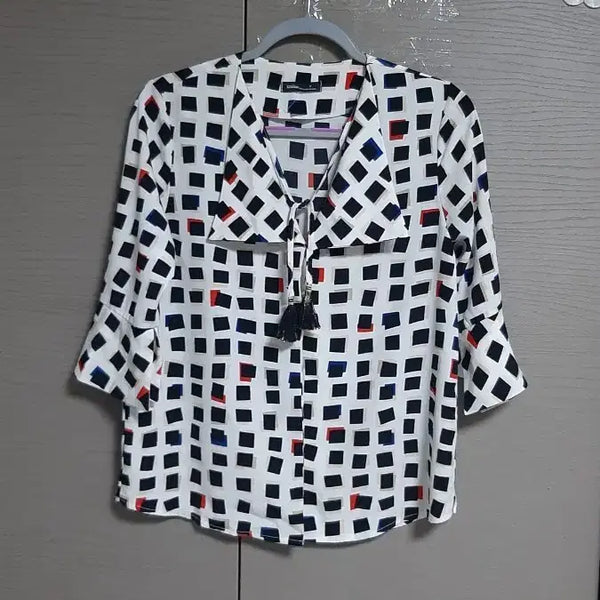 [BUNJANG] S.tailor Square Pattern Hidden Shirt / S.tailor 사각 패턴 히든셔츠(66~66반)