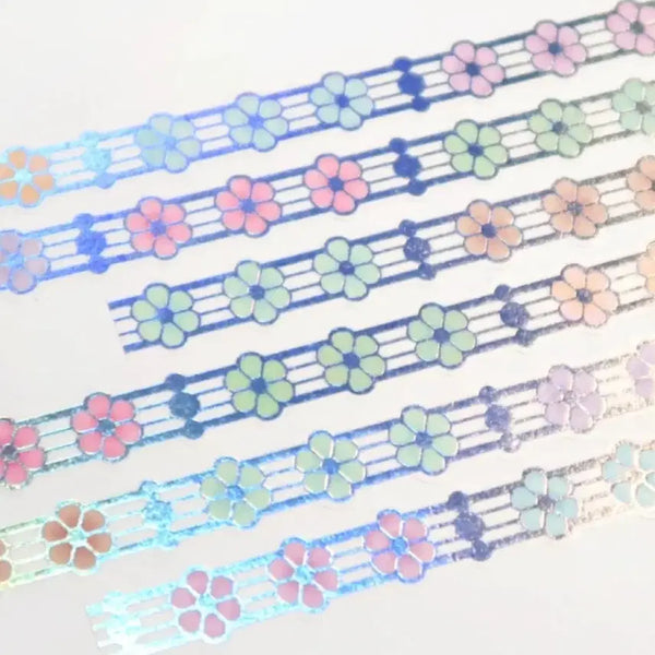 [BUNJANG] Stickers Floral Line Die-cut Washi Tape / 스티커스 플로럴라인 다이컷 마테
