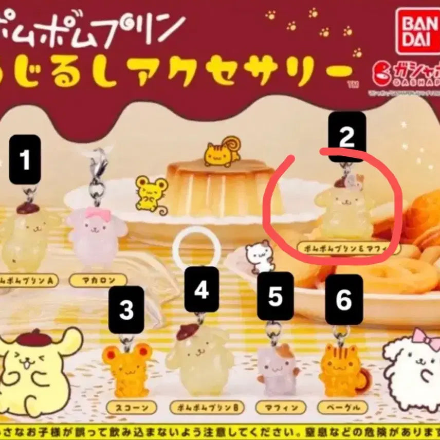 [BUNJANG] Pompompurin & Muffin Combination Keyring / 폼폼푸린 메지루시 폼폼푸린&머핀 조합