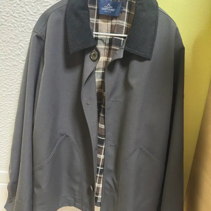 [BUNJANG] Saint James Boa Work Jacket Charcoal L / 세인트제임스 보아 워크자켓 차콜 L사이즈