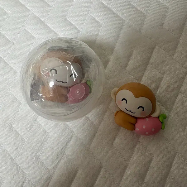 [BUNJANG] Pinky&Rin Gacha Figure Potato Monkey Strawberry / 핑루 가챠 피규어 감자숭이 딸기 미개봍