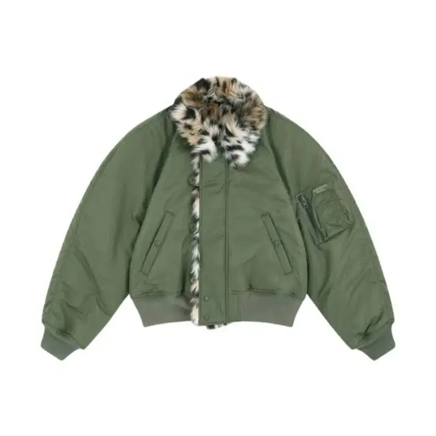 [BUNJANG] Protocol Index Exaggerated Shoulder Per N2B Jacket Khaki / 프로토콜 인덱스 이그재저레이트 숄더 퍼 N2B자켓 카키