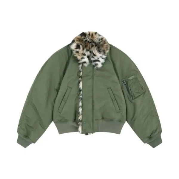 [BUNJANG] Protocol Index Exaggerated Shoulder Per N2B Jacket Khaki / 프로토콜 인덱스 이그재저레이트 숄더 퍼 N2B자켓 카키