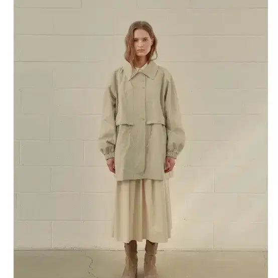 [BUNJANG] Auro Trench Jumper Beige / 아우로 트렌치 점퍼 베이지