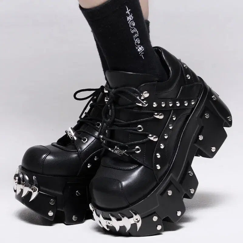 [BUNJANG] REFLEM Front Metal Platform Chunky Sneakers / REFLEM 레플렘 프론트 메탈 플랫폼 통굽 운동화