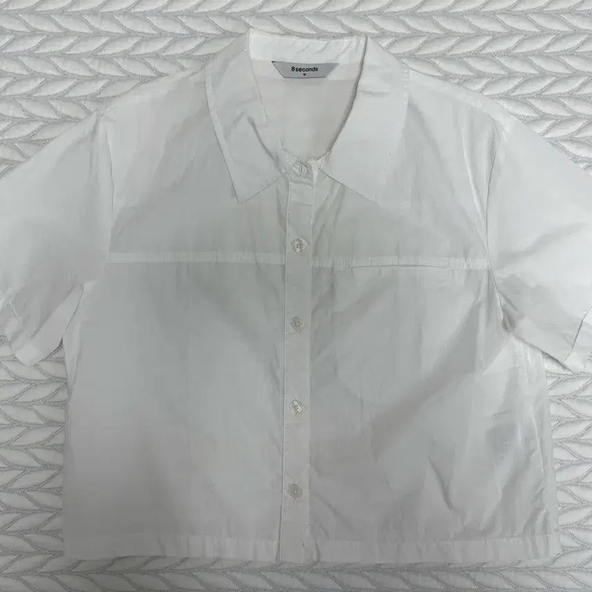 [BUNJANG] 8seconds White Short Sleeve Shirt / 에잇세컨즈 반팔 셔츠