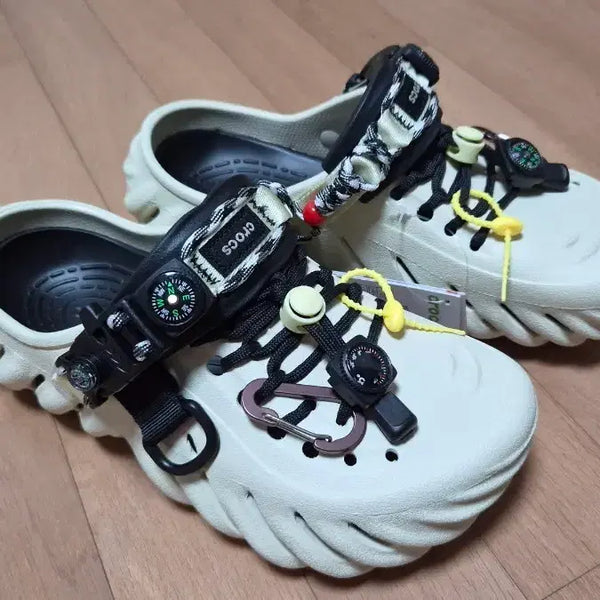 [BUNJANG] Crocs Echo Clog Custom Black M8W10 (265) / 크록스 에코 클로그 본블랙 커스텀