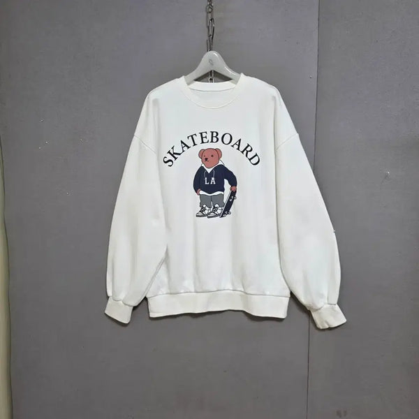 [BUNJANG] Bear Graphic Oversized Sweatshirt FF / 곰돌이그림 박시한 맨투맨 FF   n8225   미착용제품