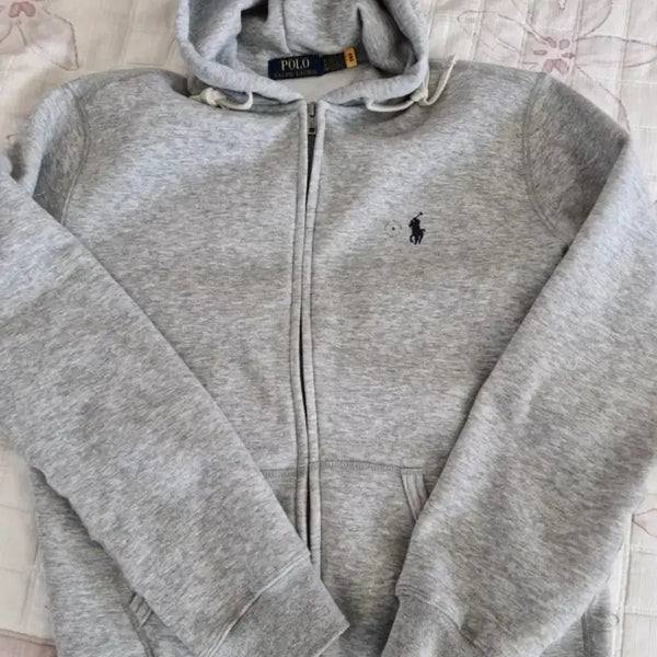 [BUNJANG] Polo Ralph Lauren Grey Full-Zip Hoodie / 폴로랄프로렌 그레이 후드집업 급처