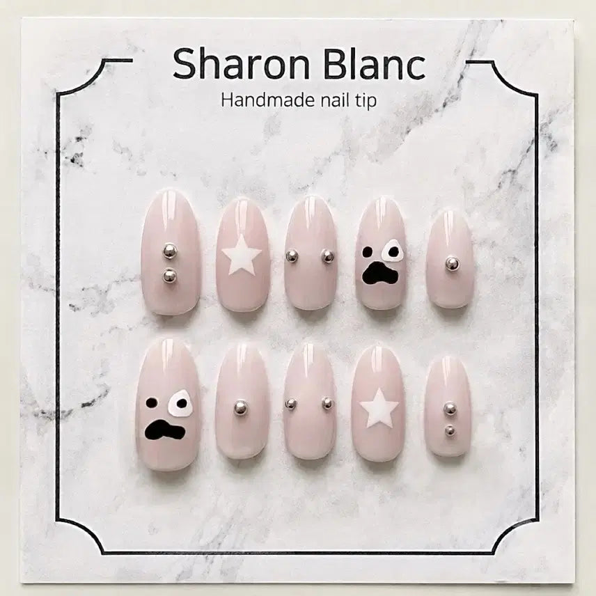 [BUNJANG] Pink Cortisbol Nail Tips - 15 Shapes / 핑크 코르티스볼 네일팁 / 15종 쉐입