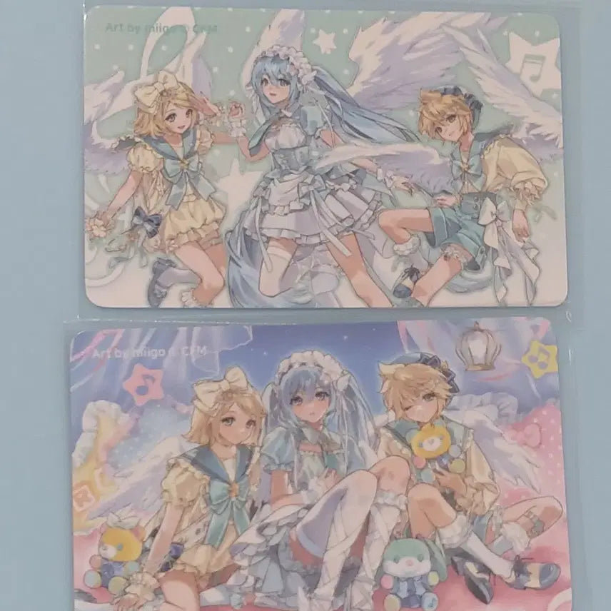 [BUNJANG] Vocaloid Withmu Lucky Draw Card Set Miku Rin Len / 보컬로이드 withmu 위드뮤 5만원 특전 카드 세트 미쿠린렌