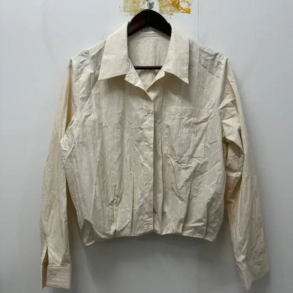 [BUNJANG] Studio White Crop Jacket (Size F) / [만원빈티지 최저가]스튜디오 화이트 크롭 자켓 F