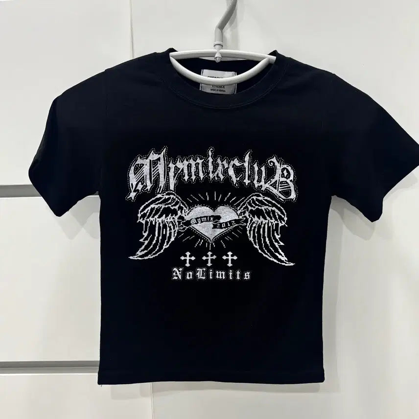[BUNJANG] Black Cropped T-Shirt / 크롭 반팔티 블랙