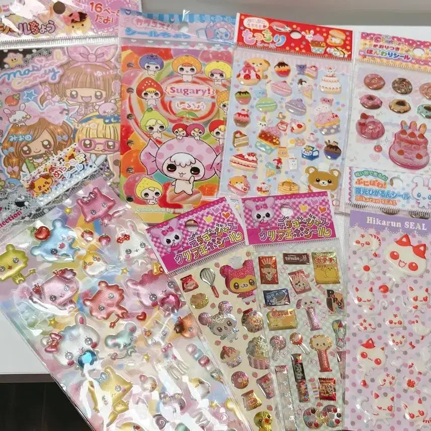 [BUNJANG] Heisei Retro Sticker Book & Epoxy Stickers Bundle / 고전 일본 헤이세이레트로 씰북, 스티커북, 에폭시 스티커 등 고전 스티커 일괄