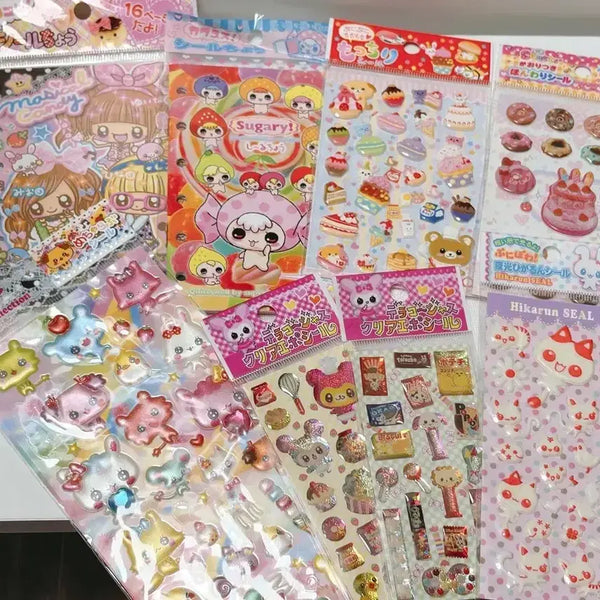 [BUNJANG] Heisei Retro Sticker Book & Epoxy Stickers Bundle / 고전 일본 헤이세이레트로 씰북, 스티커북, 에폭시 스티커 등 고전 스티커 일괄