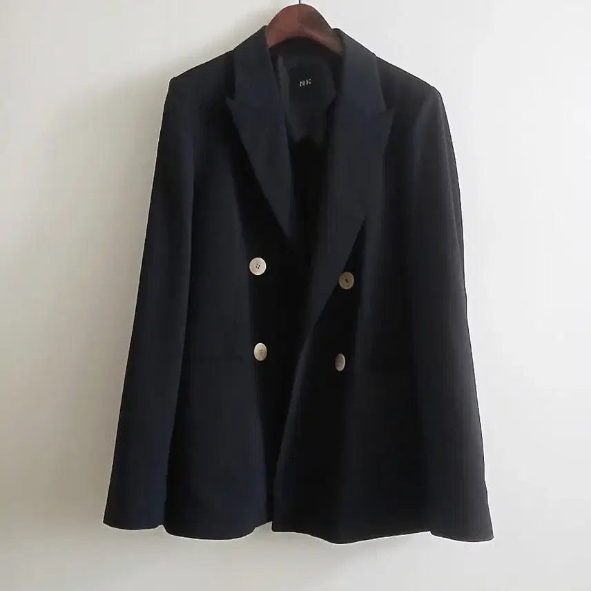 [BUNJANG] JUKE Double Button Black Jacket / 주크 더블 버튼 블랙 자켓