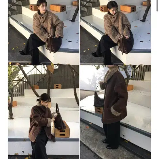 [BUNJANG] 108 Pounds Faux Leather Jacket / 108파운드 무스탕