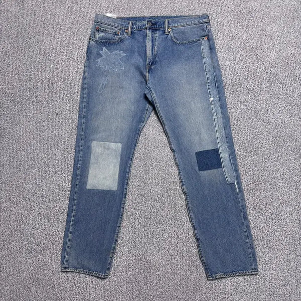[BUNJANG] Levi's 502 Patchwork Denim Pants W36L32 / W36L32 리바이스 502 패치워크 데님 팬츠 0828