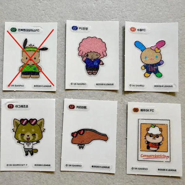 [BUNJANG] Sanrio K League Sticker / 산리오 K리그 띠부실