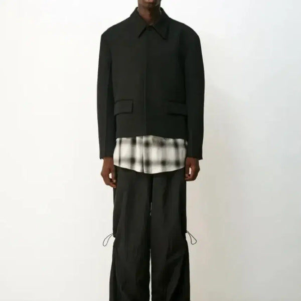 [BUNJANG] Coour Cropped Wool Hidden Blazer / 쿠어 크롭 울 히든 블레이져