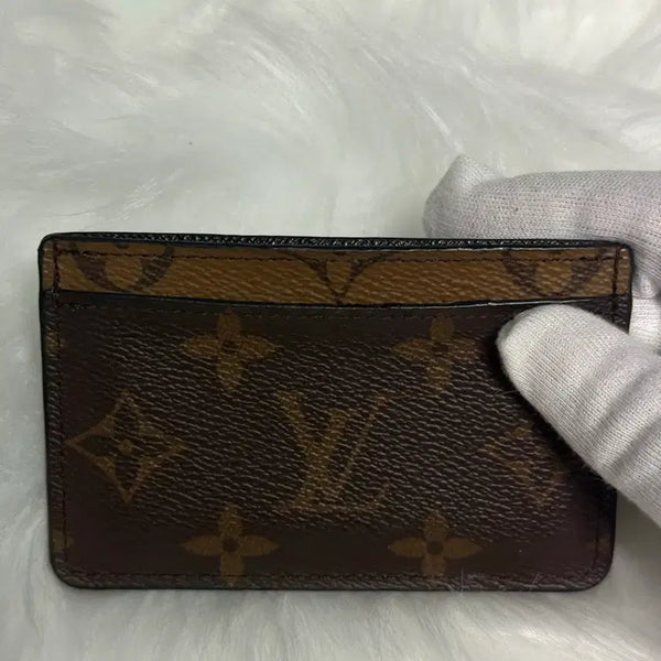 [BUNJANG] Louis Vuitton Monogram Reverse Card Holder / 루이비통 카드지갑 모노그램 리버스 브라운 투톤 / 인기 디자인