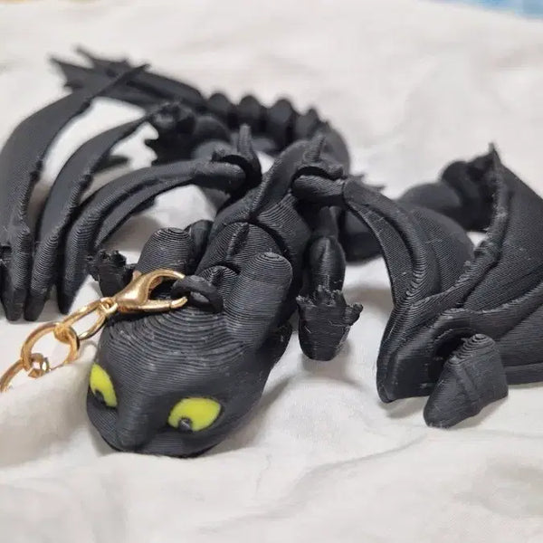 [BUNJANG] Black Dragon 3D Printed Keychain / 드래곤 키링 블랙 3D 프린트