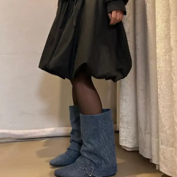 [BUNJANG] Losesleepover Denim Boots / 루즈슬립오버 losesleepover 데님 부츠