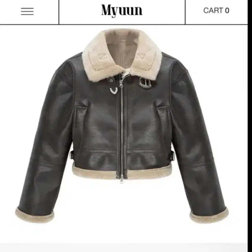 [BUNJANG] Mmun Brown Mustang Jacket / 뮨 무스탕 브라운