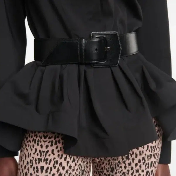 [BUNJANG] Alaia Black Leather Belt / ALAIA 알라이아 블랙 가죽벨트 새상품급