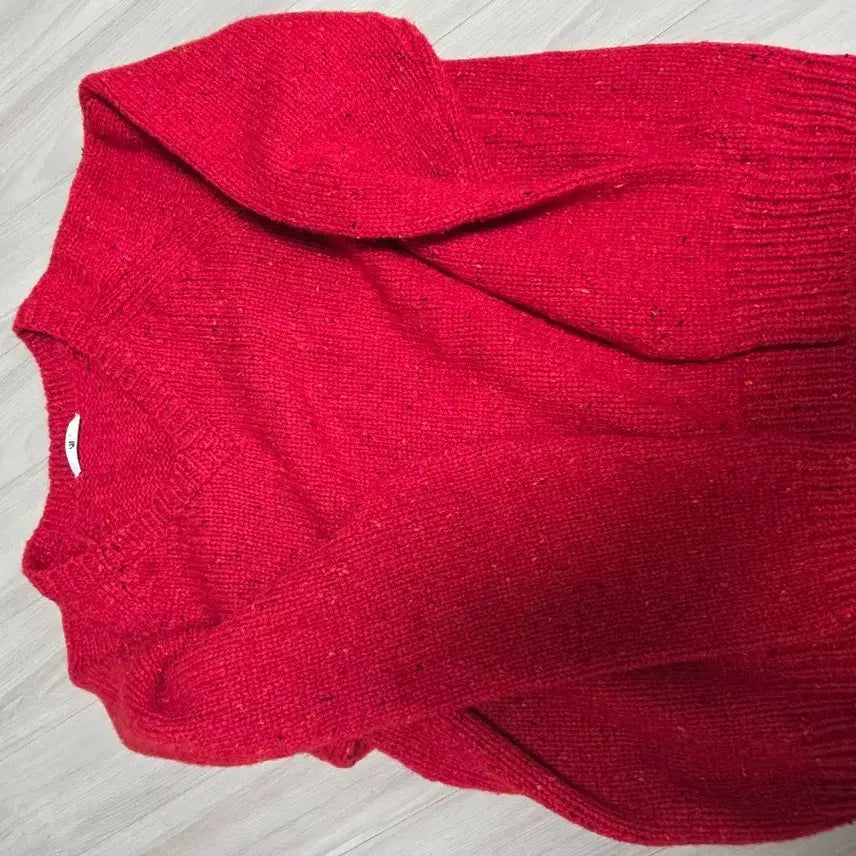 [BUNJANG] STU V-Neck Red Knit / stu 브이넥 레드 니트