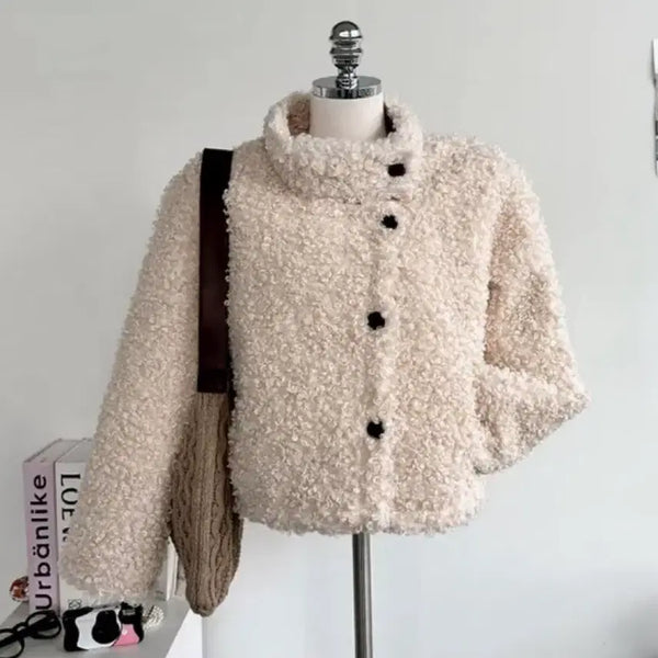 [BUNJANG] Unisex Fleece Jacket (Beige) / 양털자켓(베이지)