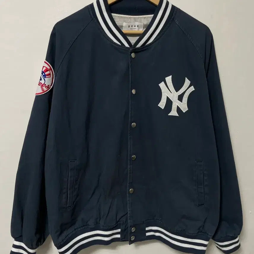 [BUNJANG] DEAR NY Yankees Loose Fit Varsity Jacket / 100-110 DEAR NY 양키즈 루즈핏 바시티자켓 정품
